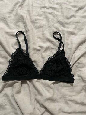 3/$10 Black Lace Triangle Bralette - Women Intimates & Sleepwear